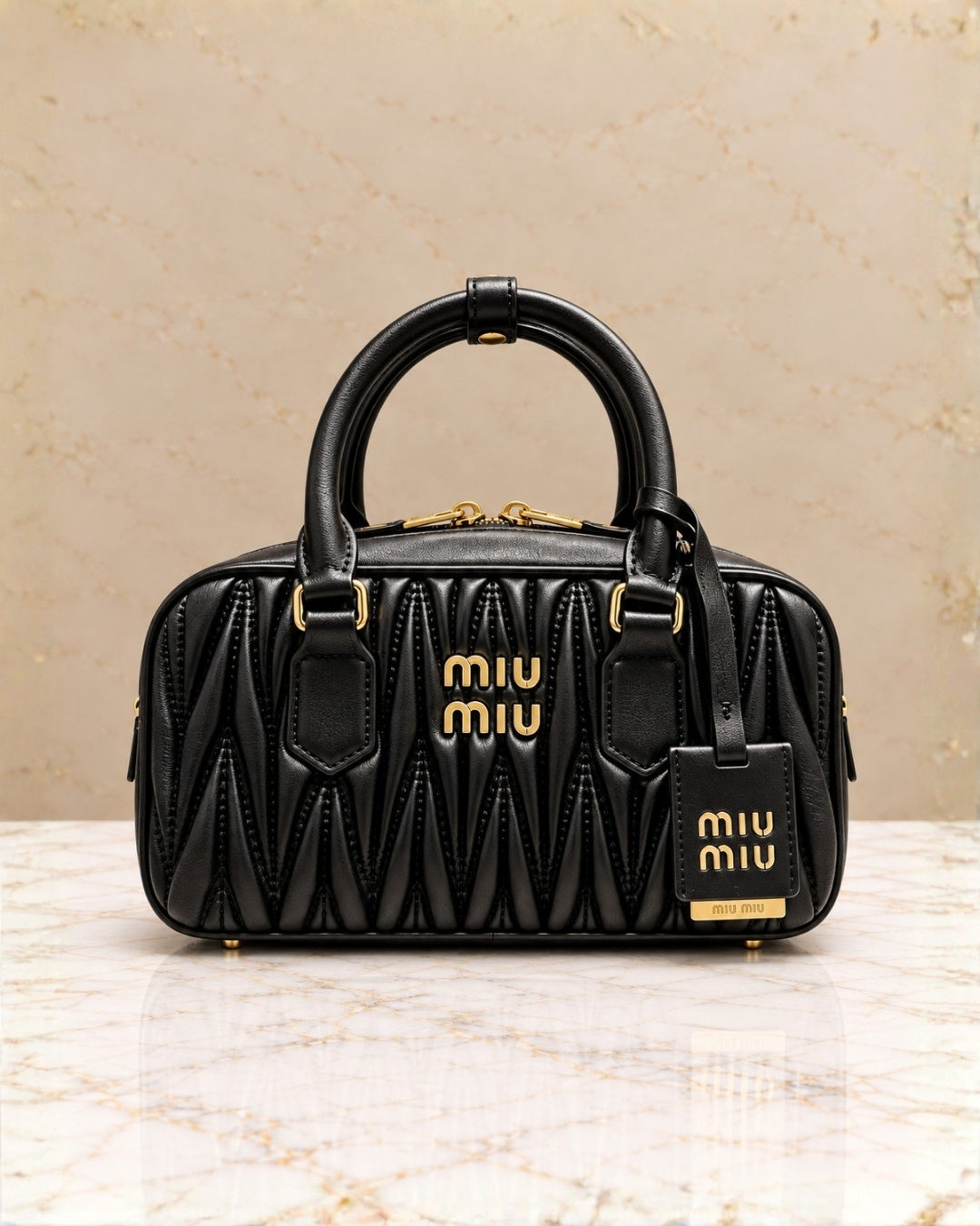 MIU MIU Matelassé Top Handle Bag 25cm