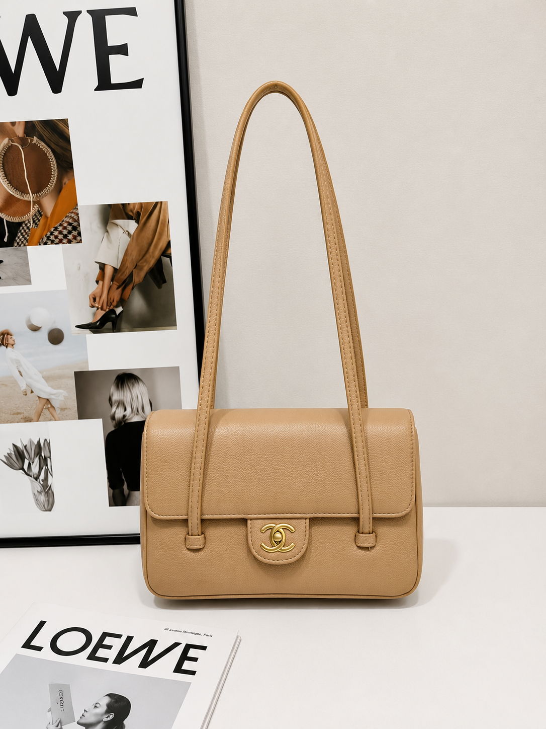CHANEL Double-Strap Flap Bag 22 cm With Box