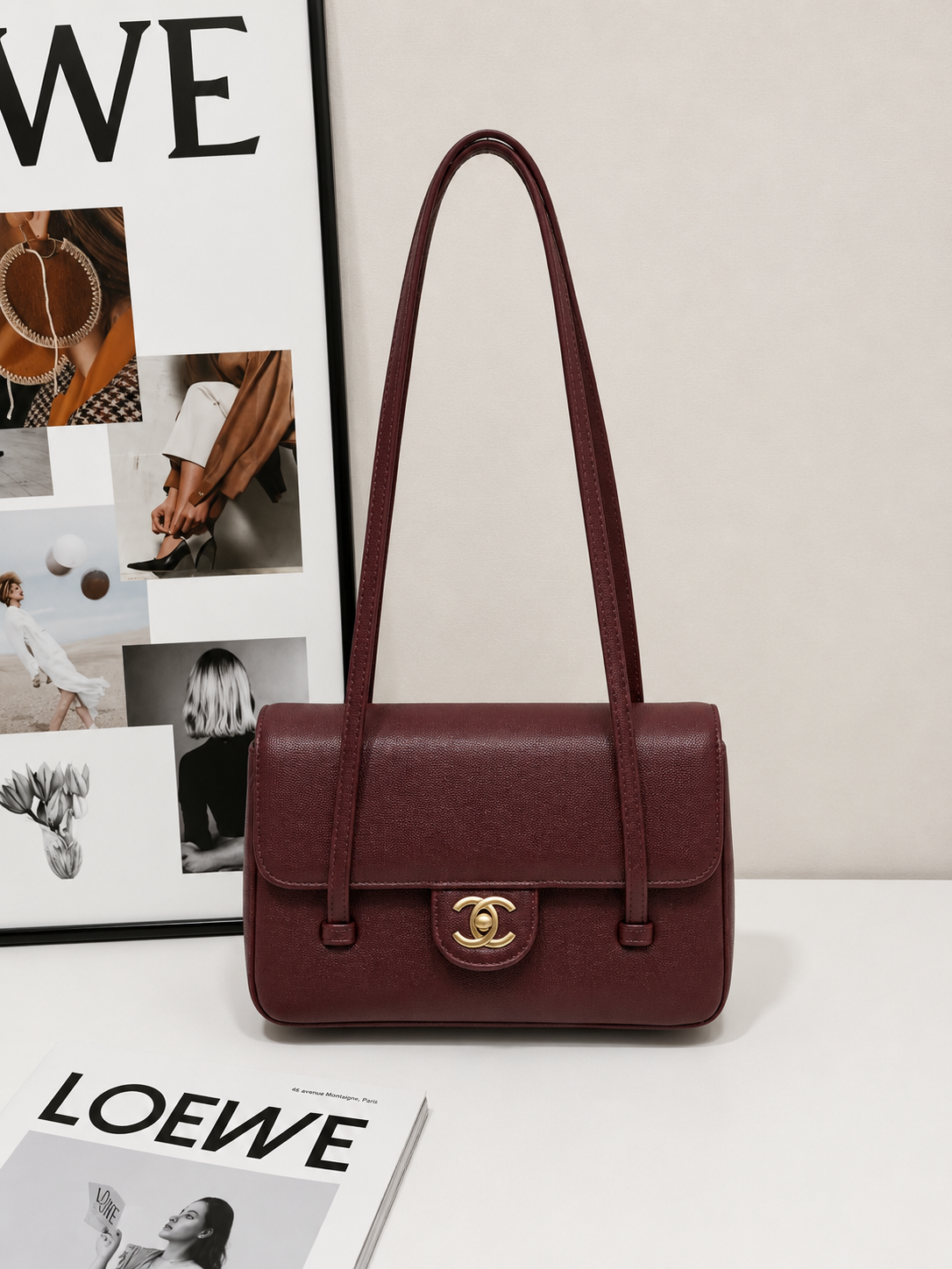 CHANEL Double-Strap Flap Bag 22 cm With Box