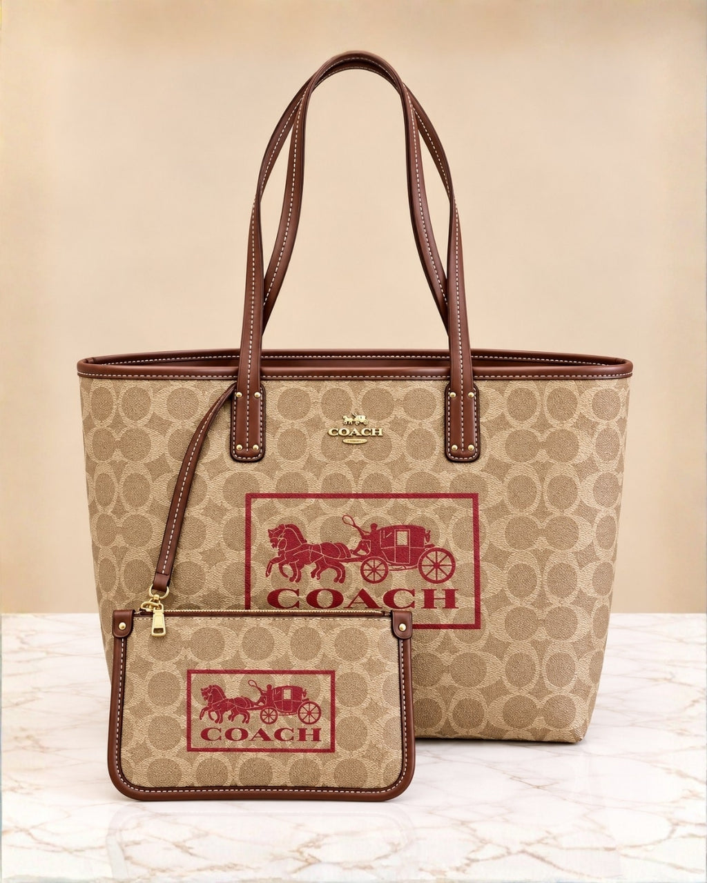 COACH Horse & Carriage Tote 43cm
