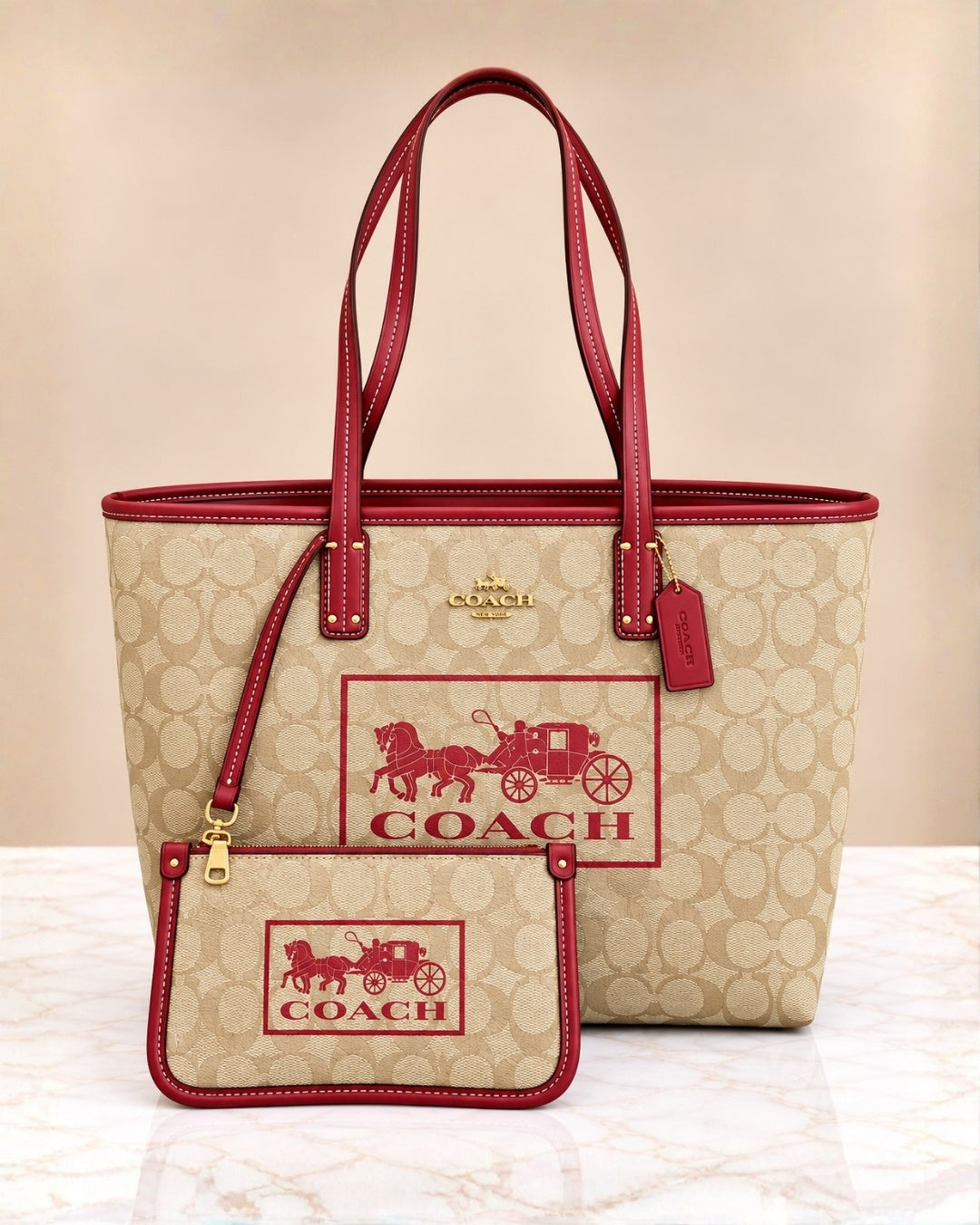 COACH Horse & Carriage Tote 43cm