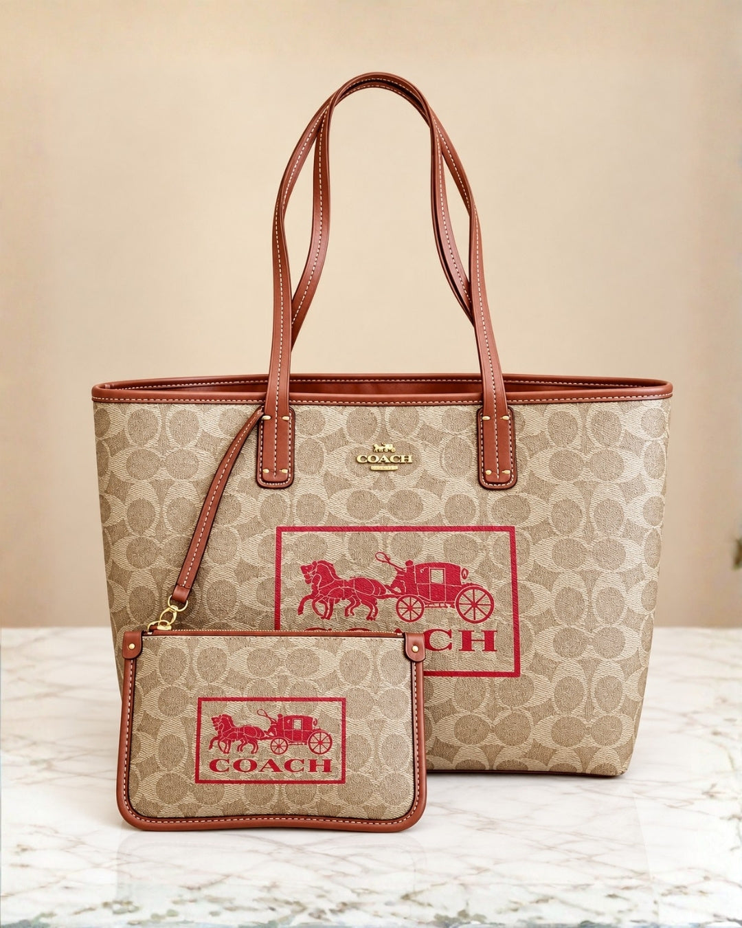 COACH Horse & Carriage Tote 43cm