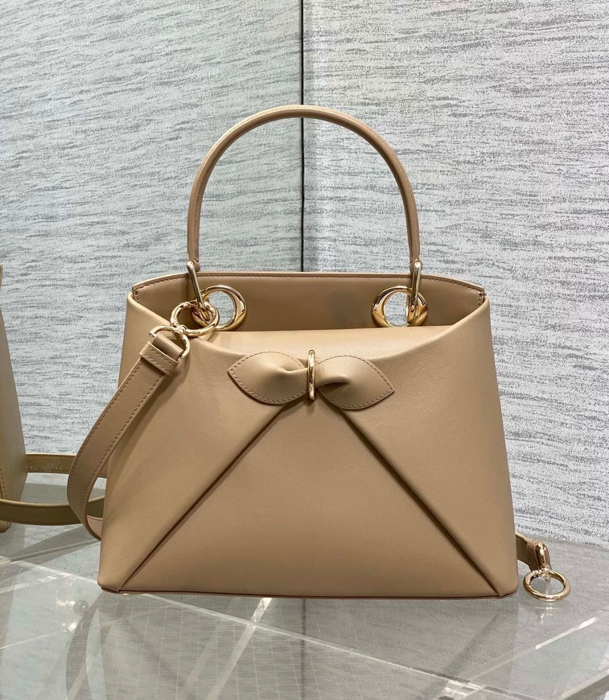 DIOR Bow Top Handle Shoulder Bag 28cm