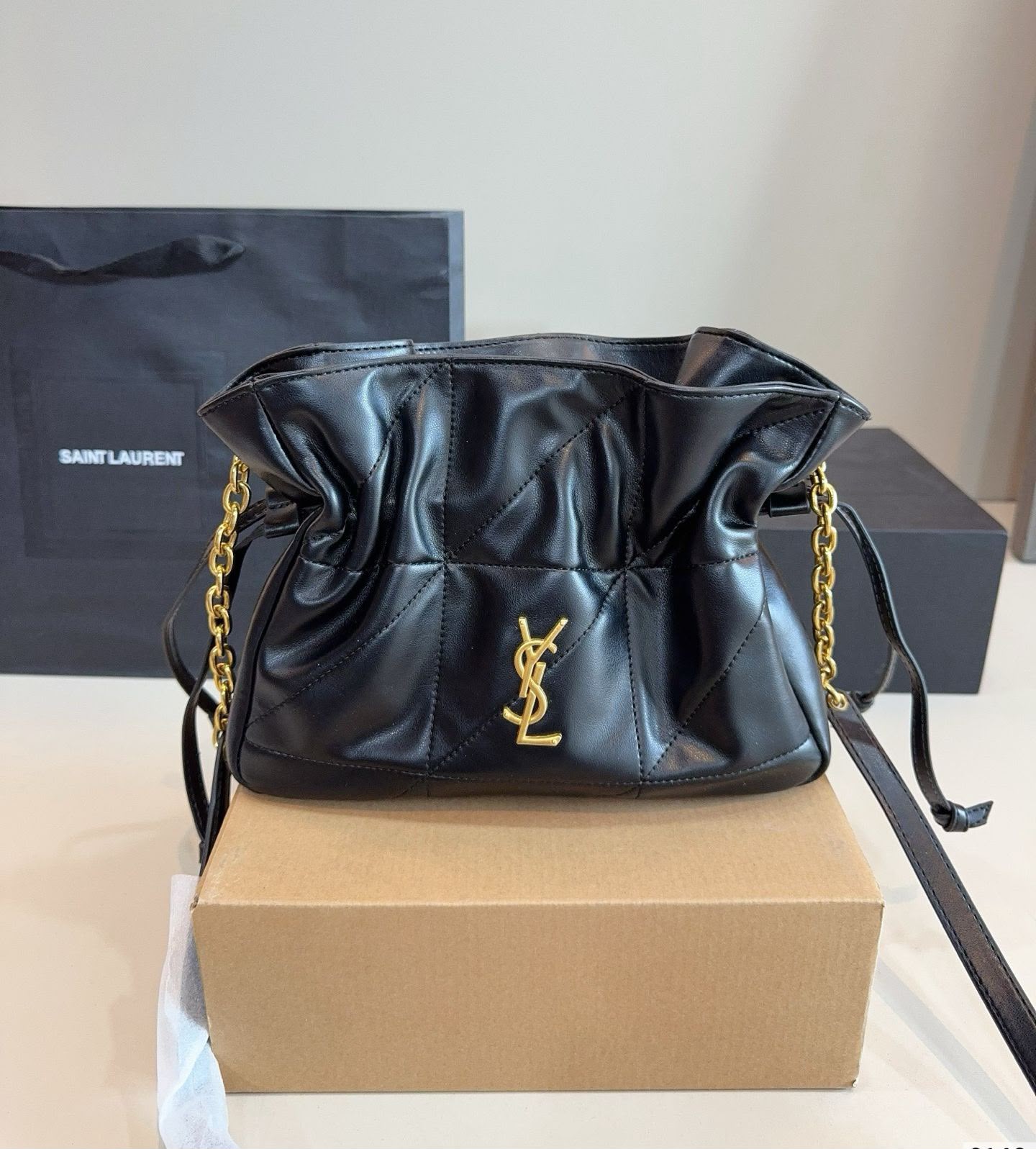 SAINT LAURENT Puffed Bucket Bag — 26 cm | 9 Colors With Box