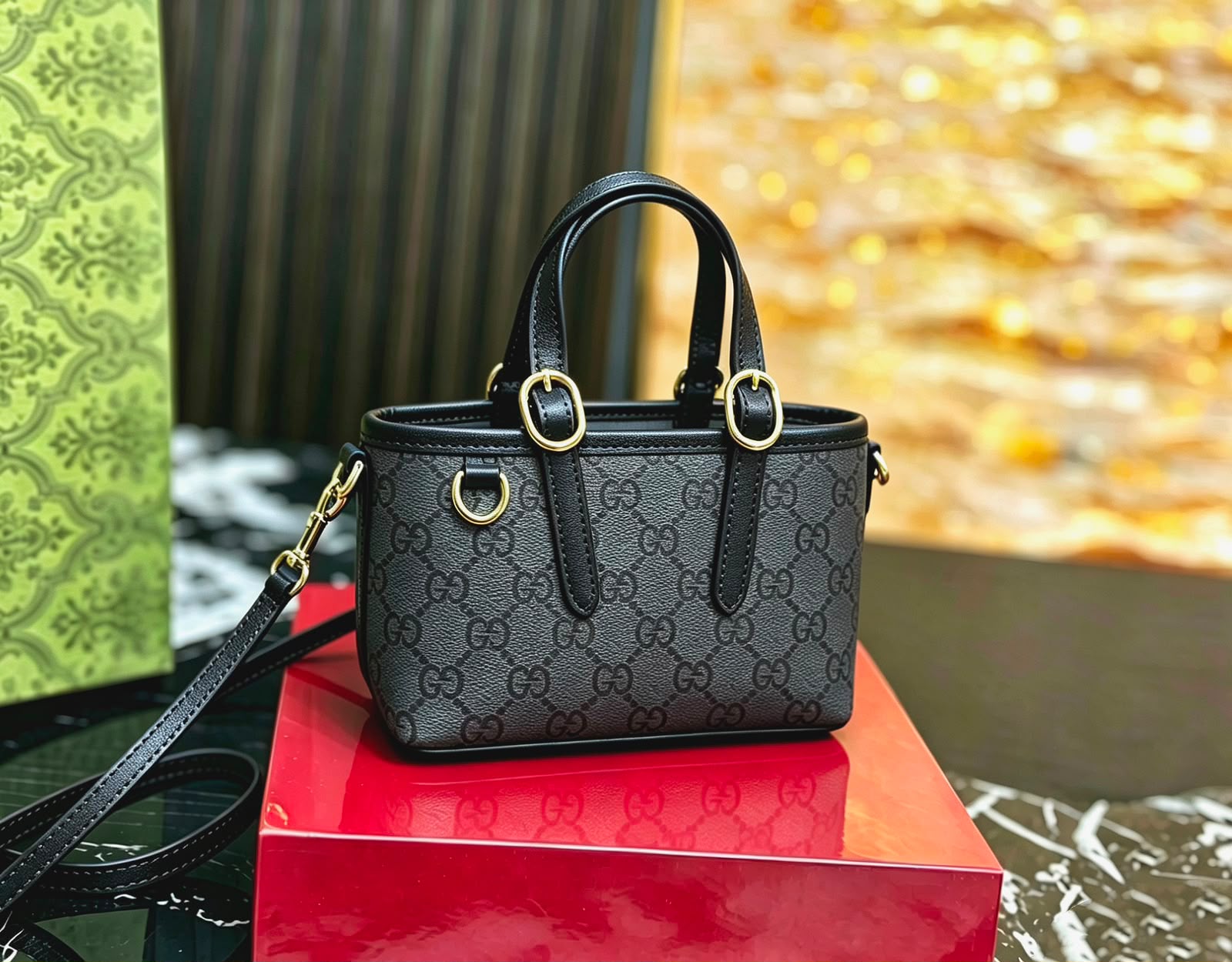 GUCCI GG Monogram Mini Tote — 18 cm | 8 Colors with Box