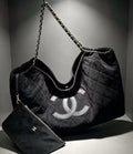 CHANEL Quilted Chain-Handle Tote 55cm A+
