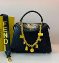 FENDI Python-Embossed Tote 30 cm Without Box A+