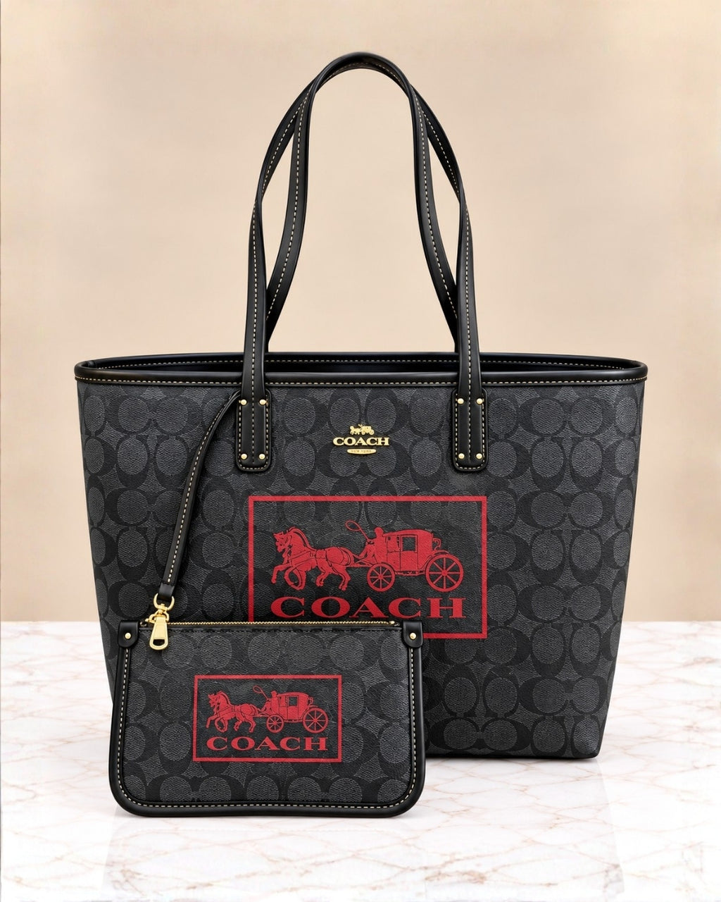 COACH Horse & Carriage Tote 43cm