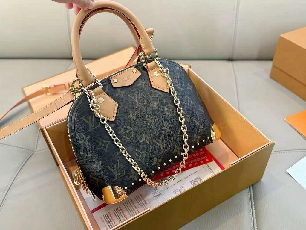 LOUIS VUITTON Studded Shoulder Bag — 23 cm | 4 Colors With Box A+