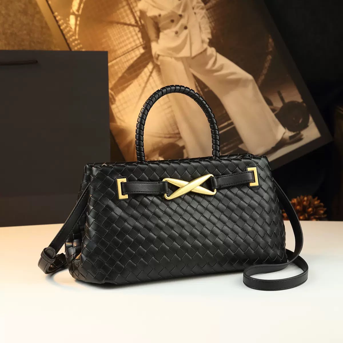 BOTTEGA Woven Bag  30 cm 5 Colors With Box