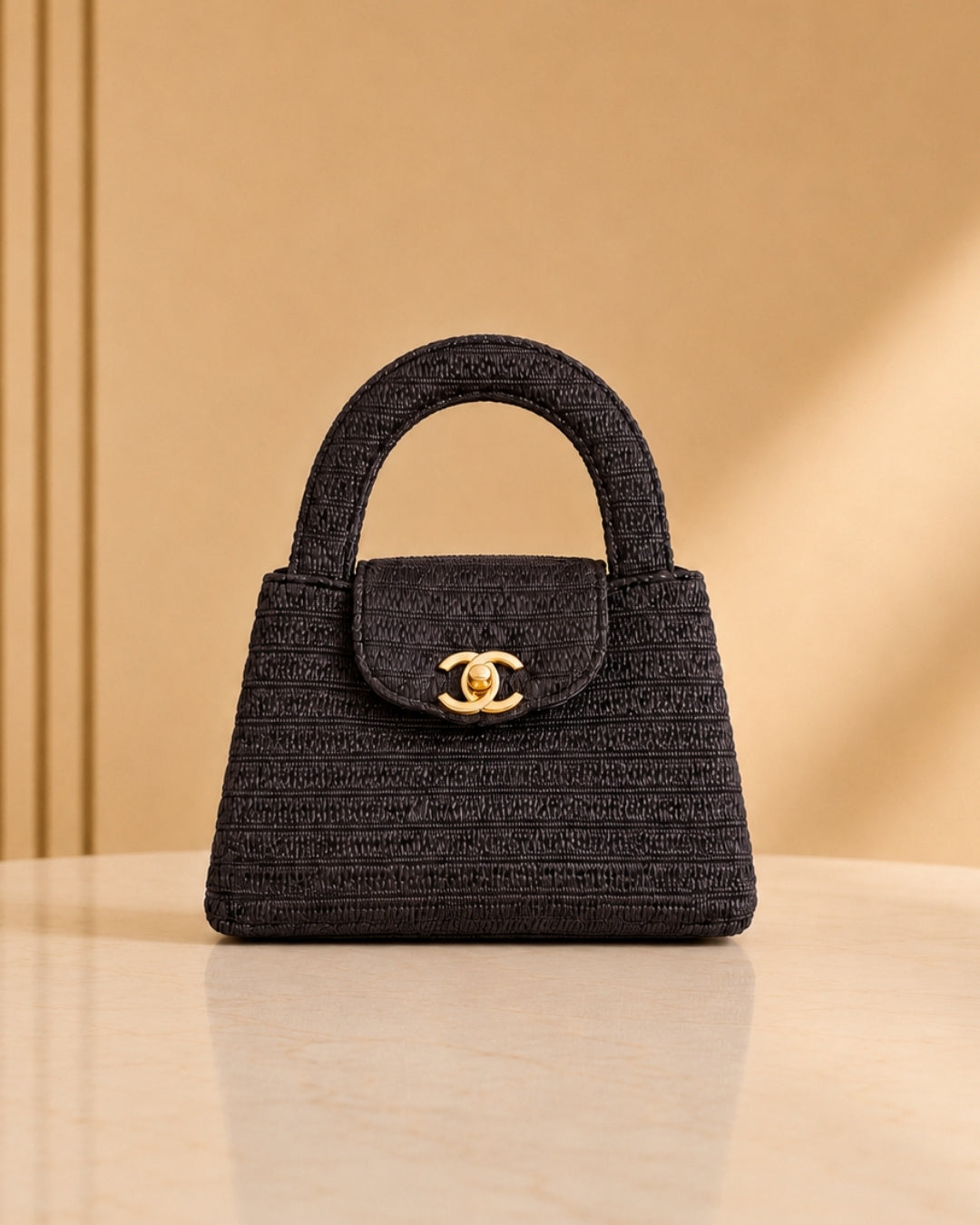 CHANEL MINI Woven Top Handle Bag 20 cm