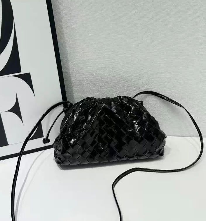 BOTTEGA Woven Metallic Shoulder Bag 24cm