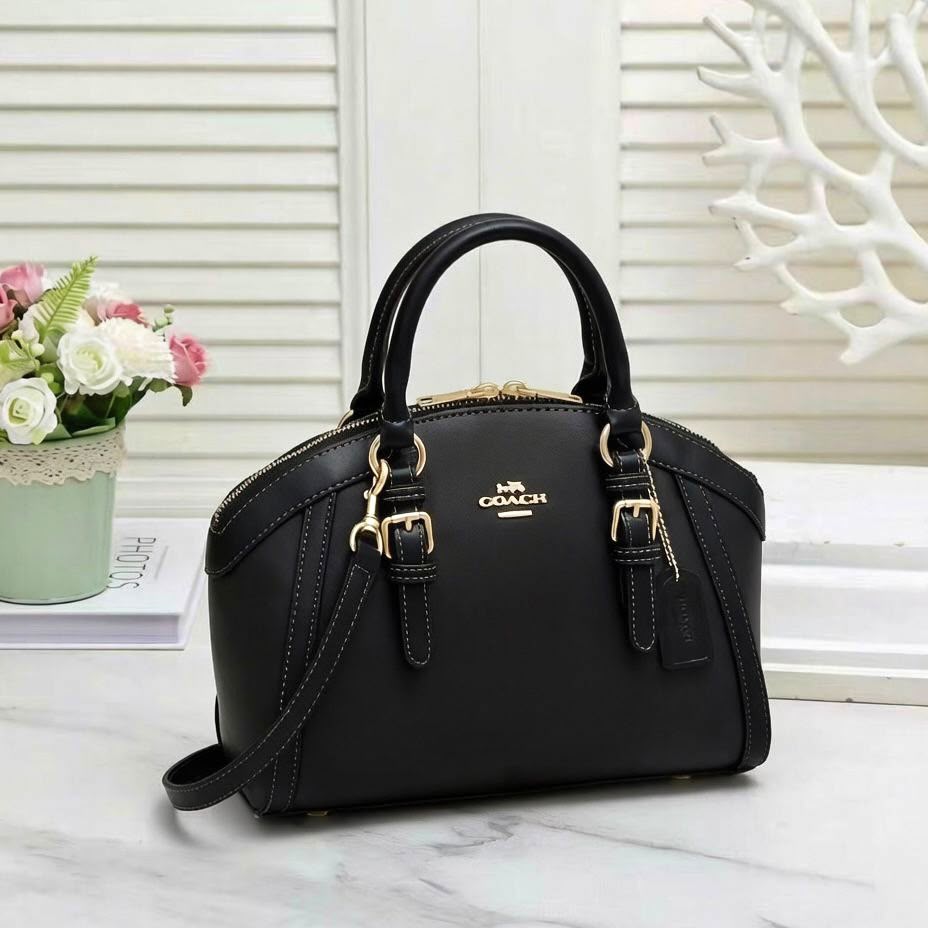 COACH Structured Dome Satchel Handbag 26cm