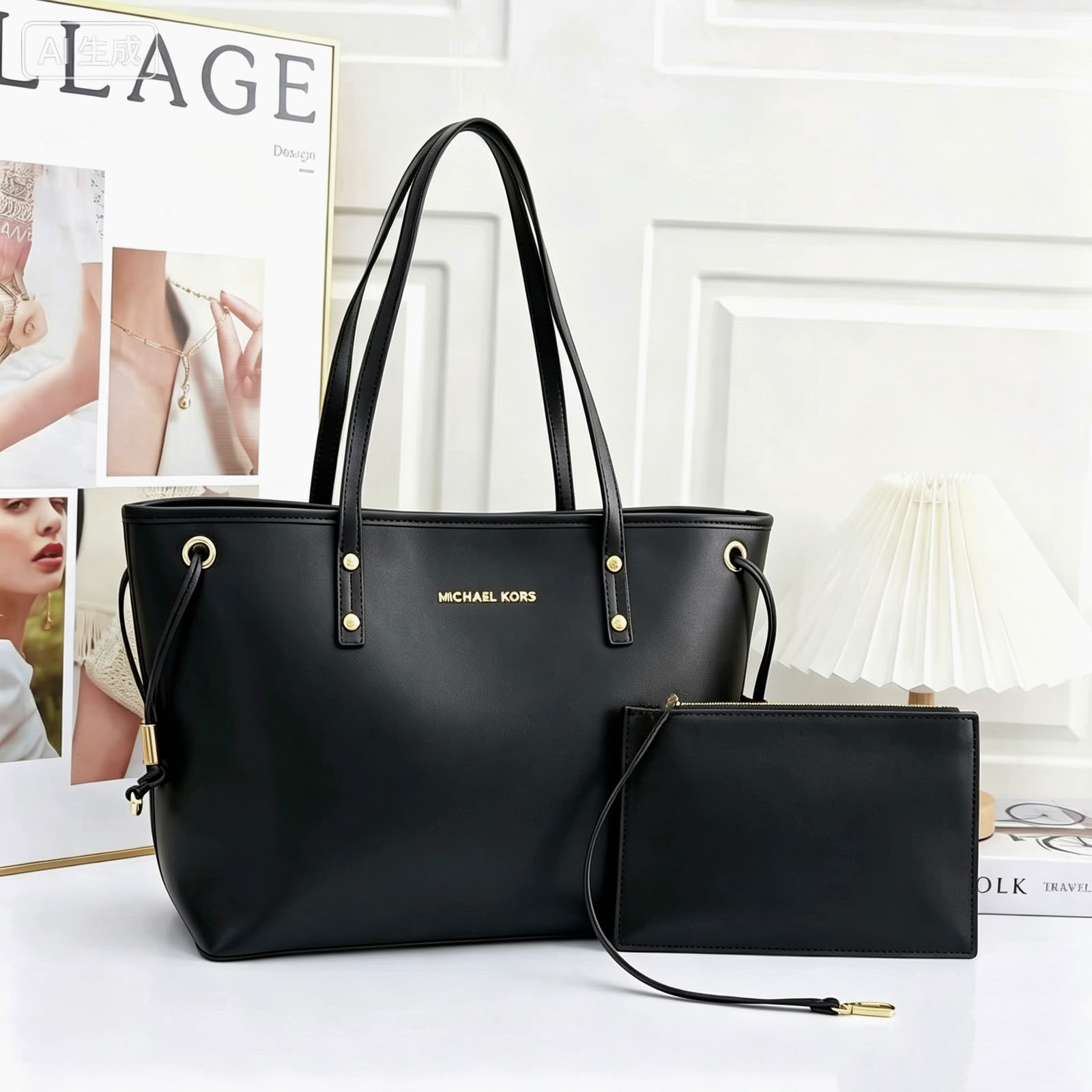 MICHAEL KORS Signature Tote with Pouch 45 cm
