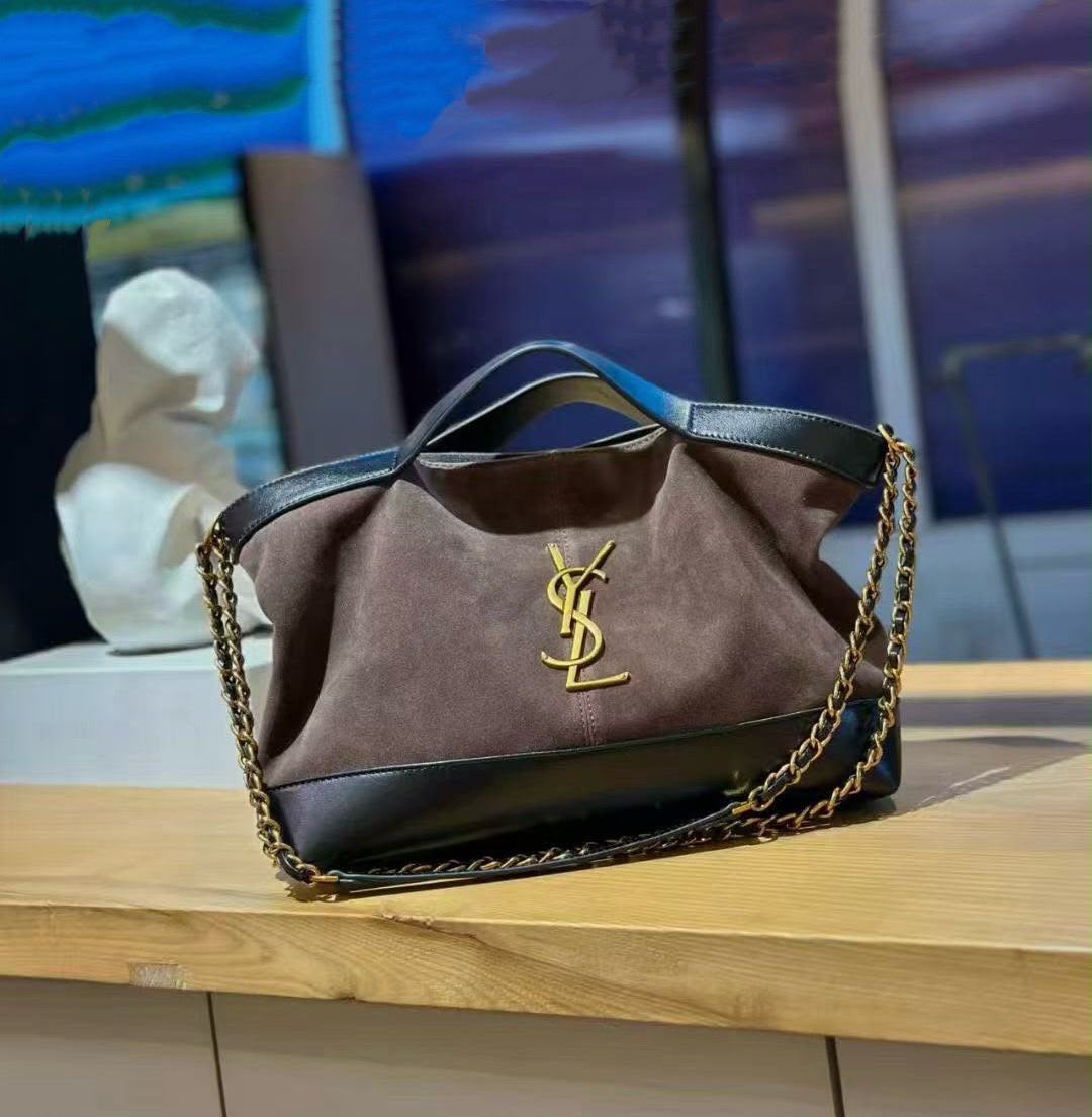 SAINT LAURENT Matelassé Shoulder Bag — 40 cm | Multiple Colors Without Box
