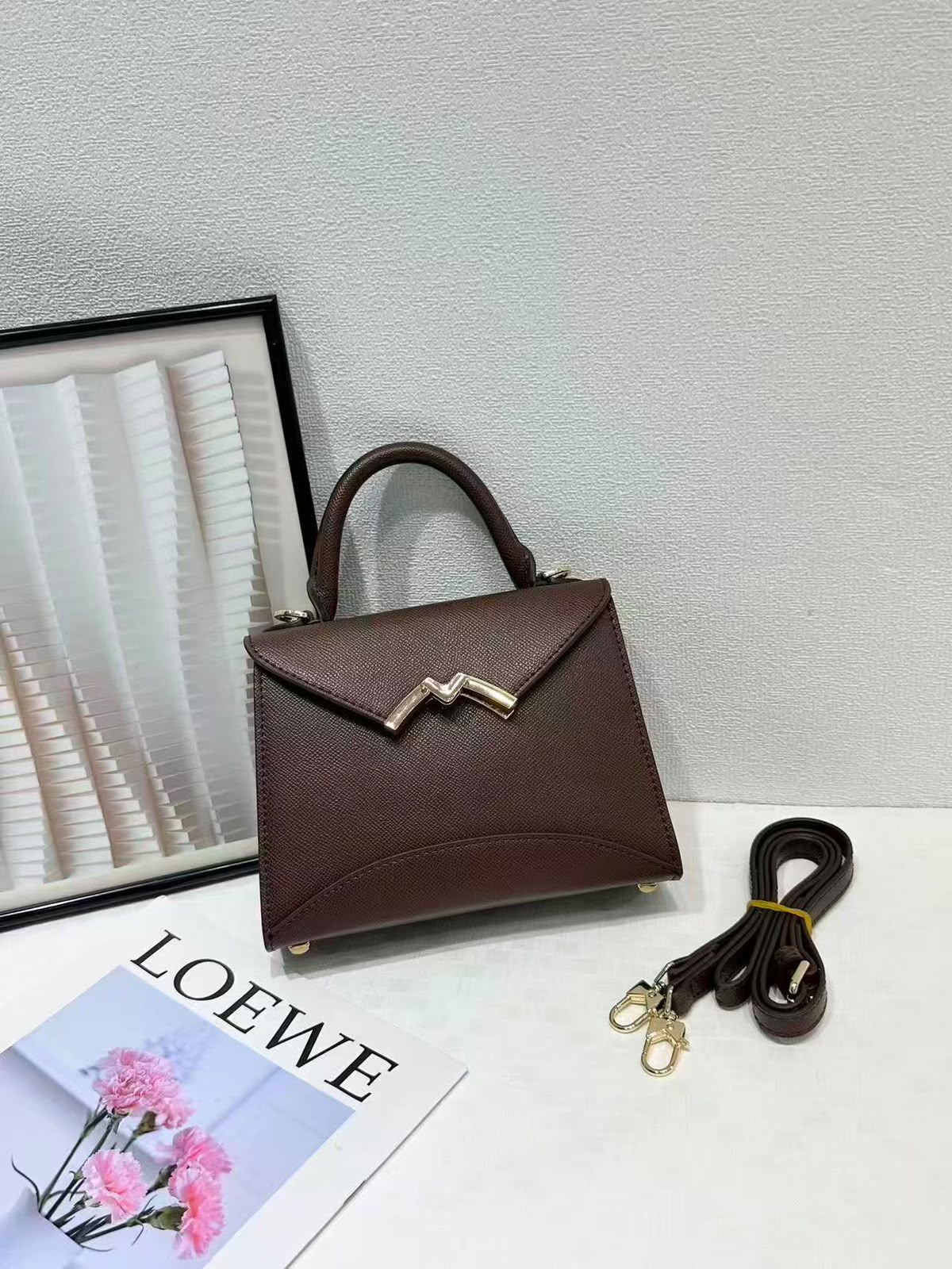 Moynat Mini Top Handle Crossbody Bag 20 cm