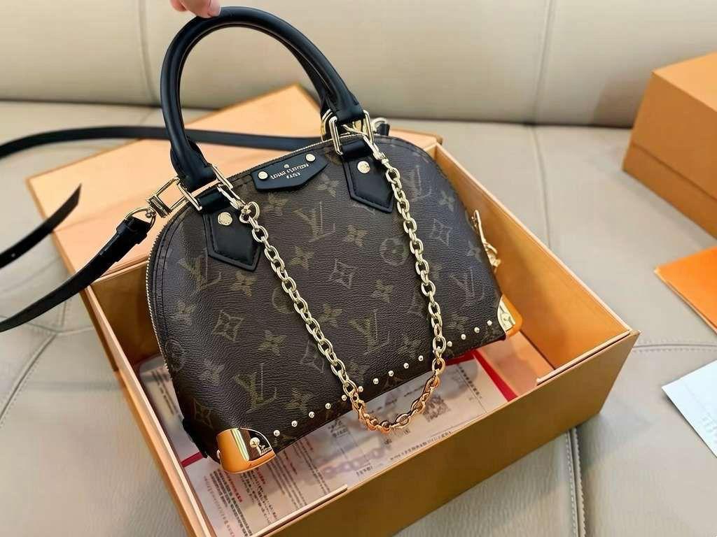 LOUIS VUITTON Studded Shoulder Bag — 23 cm | 4 Colors With Box A+