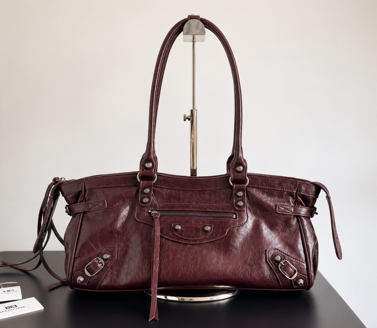 BALENCIAGA Studded Tote Bag 38 cm A+