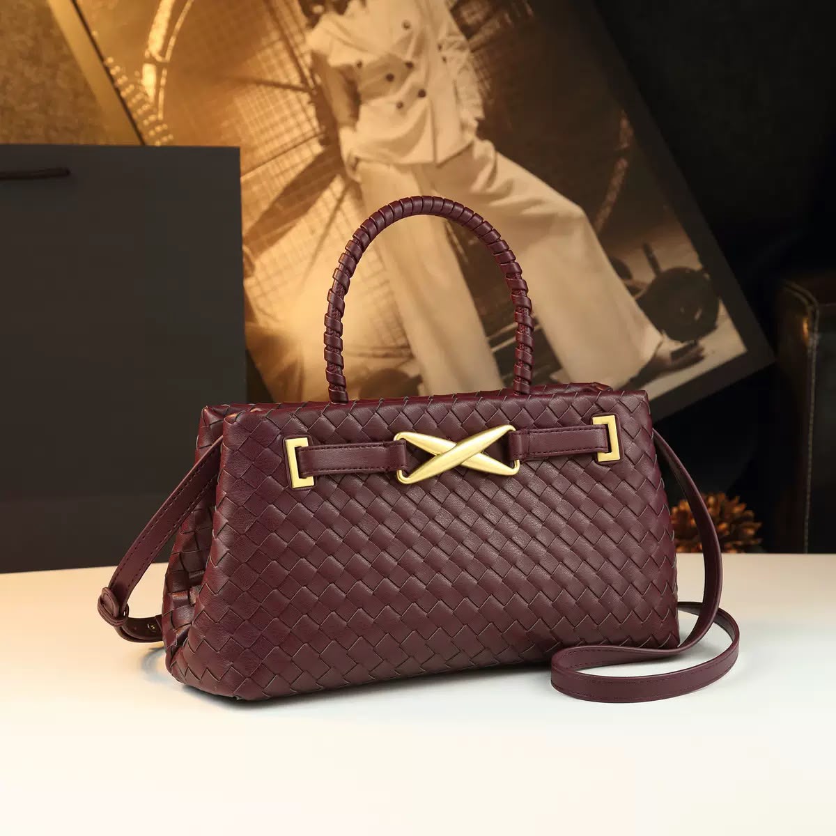 BOTTEGA Woven Bag  30 cm 5 Colors With Box