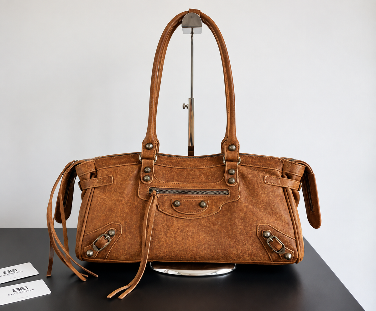 BALENCIAGA Studded Tote Bag 38 cm A+