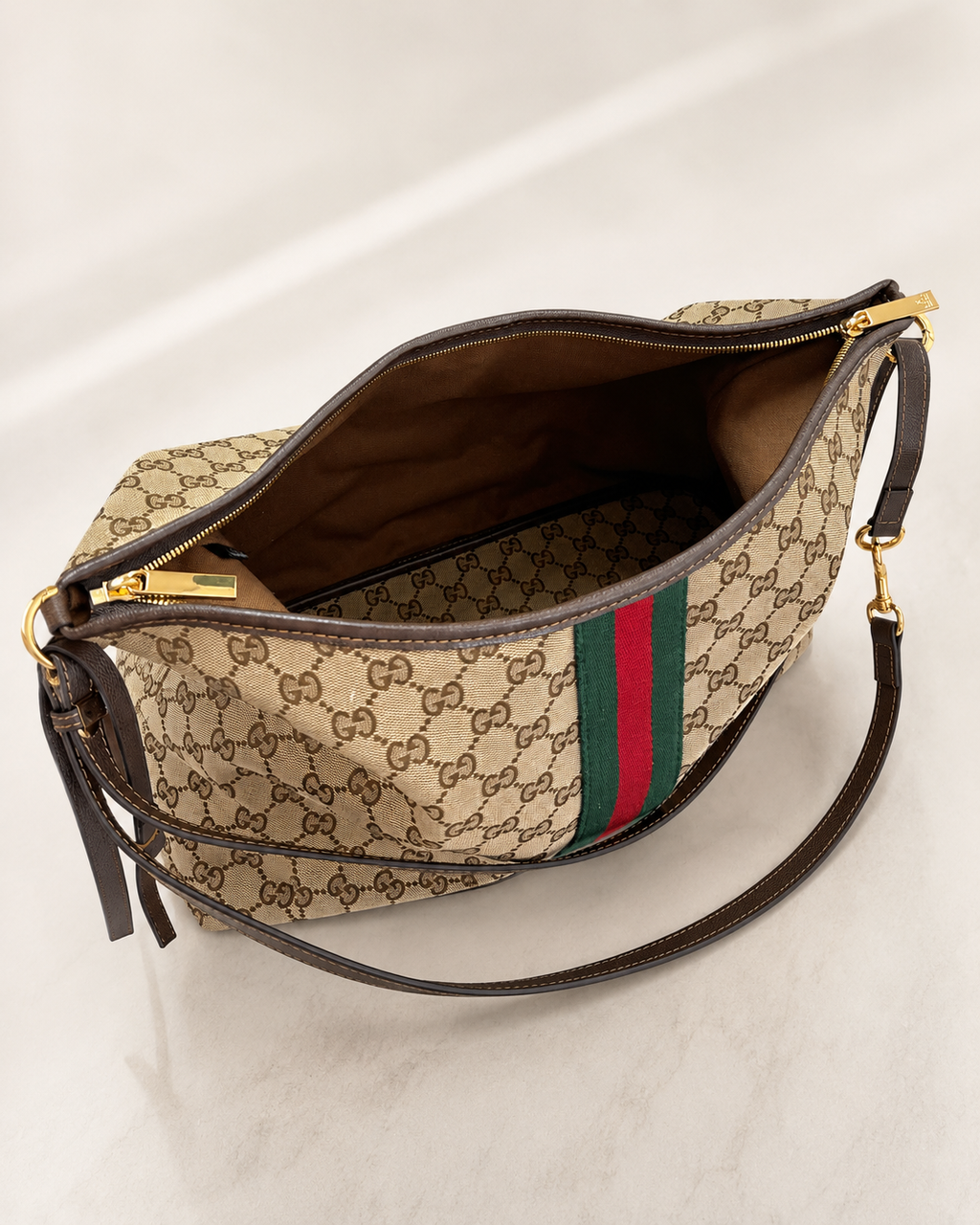 GUCCI GG Supreme Canvas Hobo Bag 40cm A+