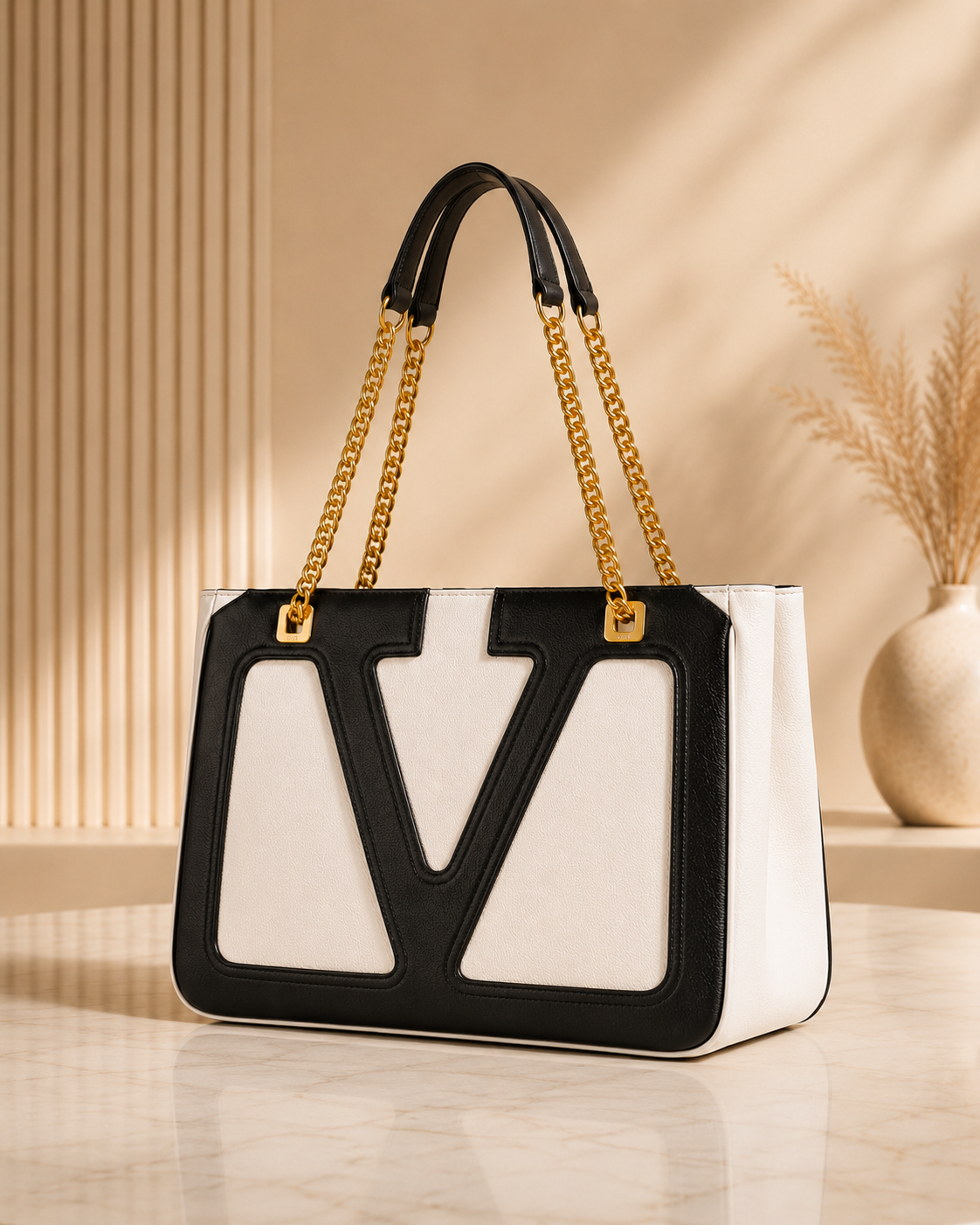 VALENTINO Chain Tote Bag 38cm A+