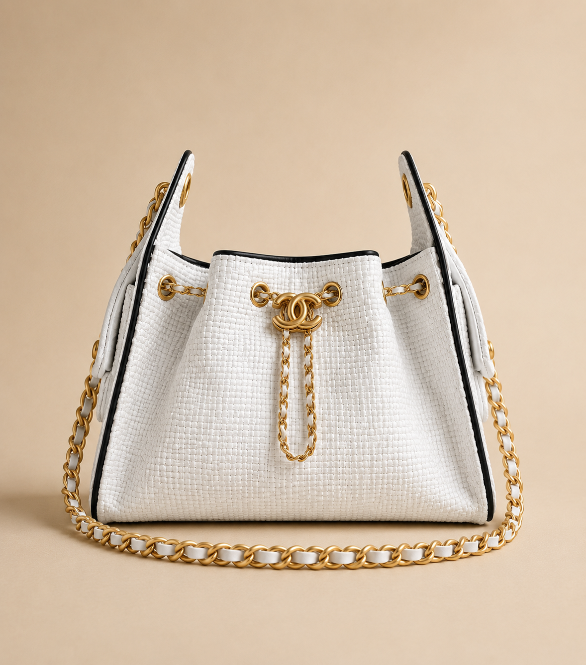 CHANEL Drawstring Bag 22 cm Without Box