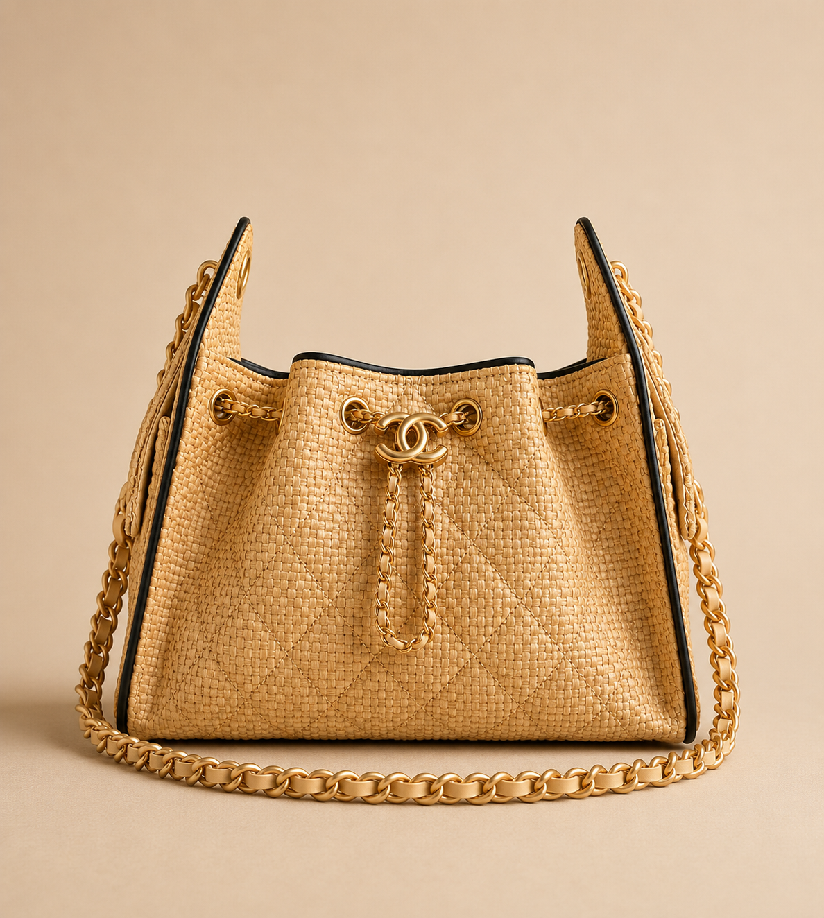 CHANEL Drawstring Bag 22 cm Without Box