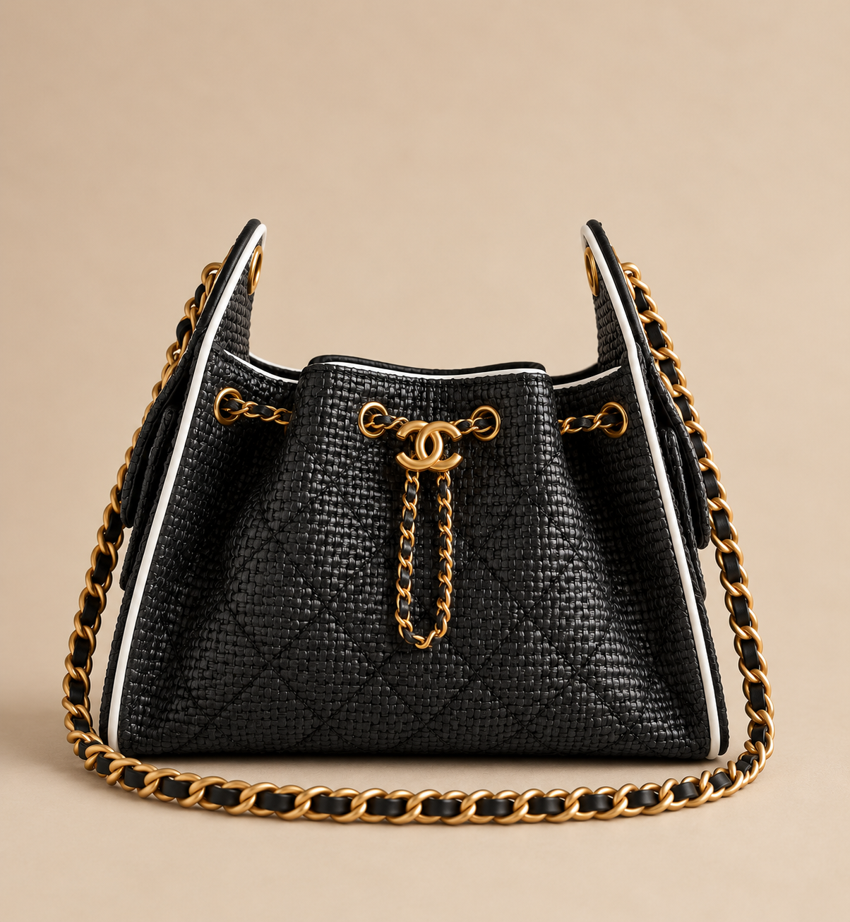 CHANEL Drawstring Bag 22 cm Without Box