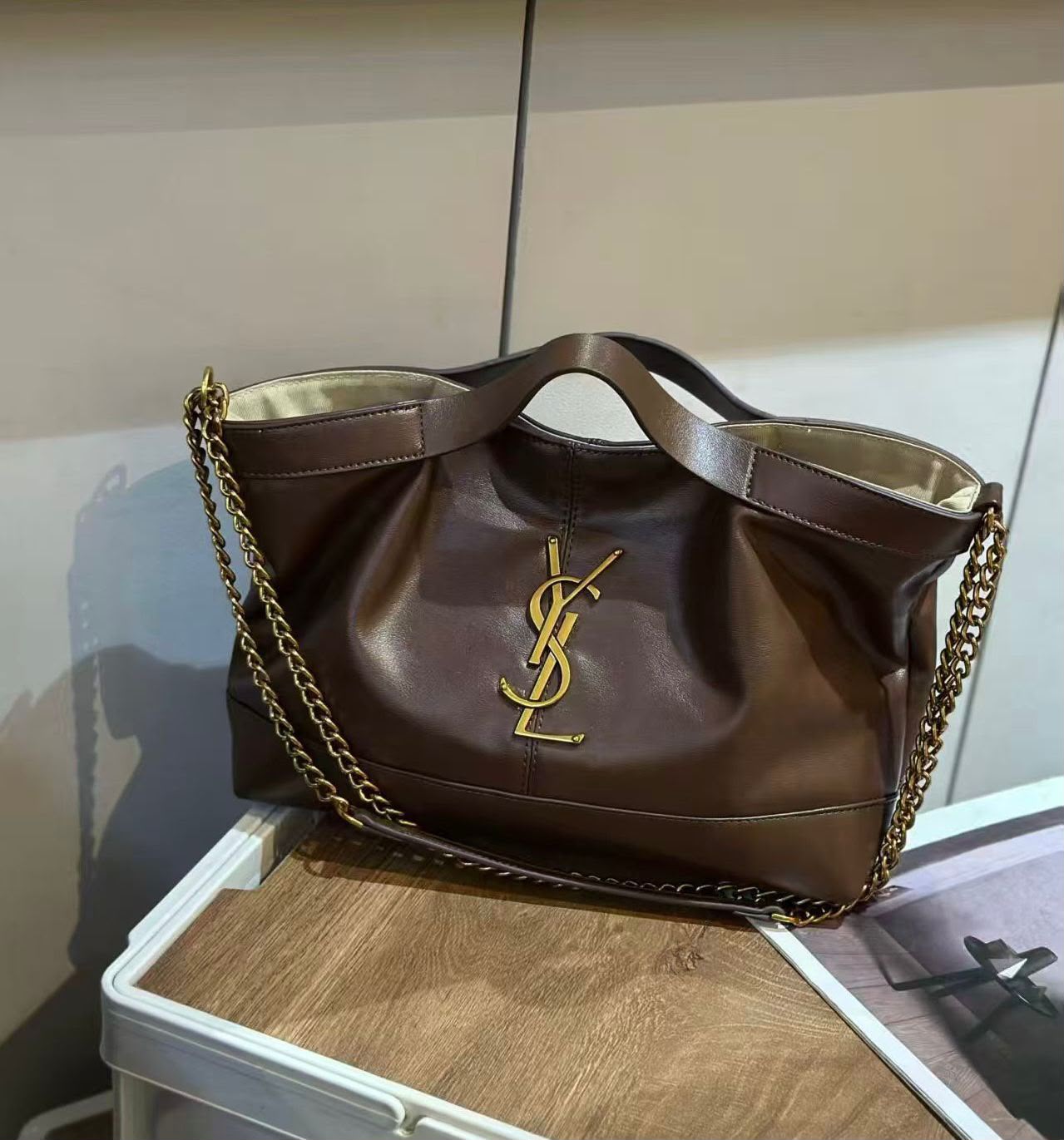 SAINT LAURENT Matelassé Shoulder Bag — 40 cm | Multiple Colors Without Box