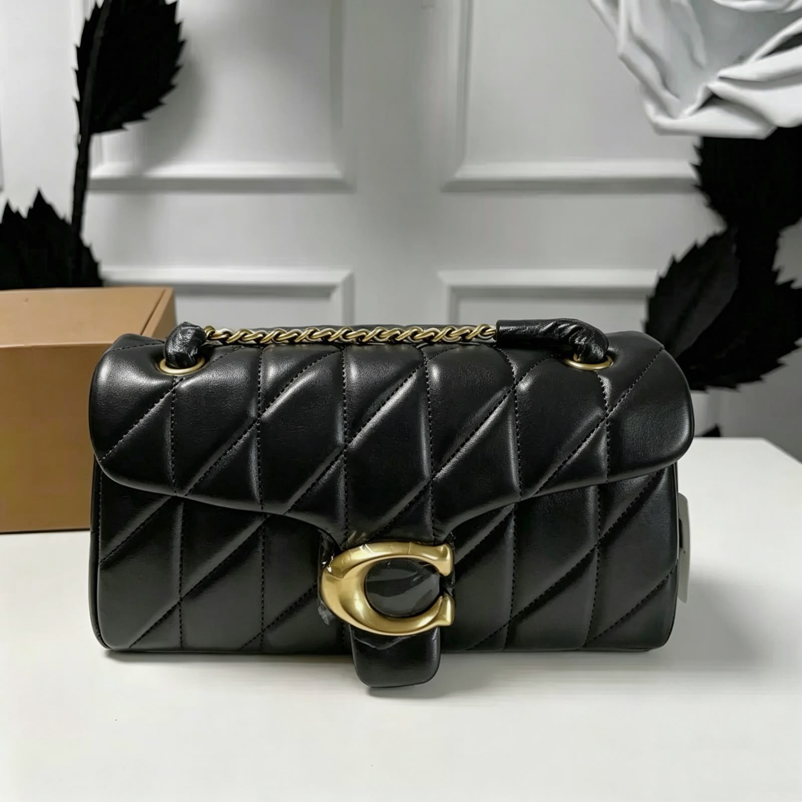 Coach Quilted Chain Shoulder Bag — 25 cm | 9 Colors with Box