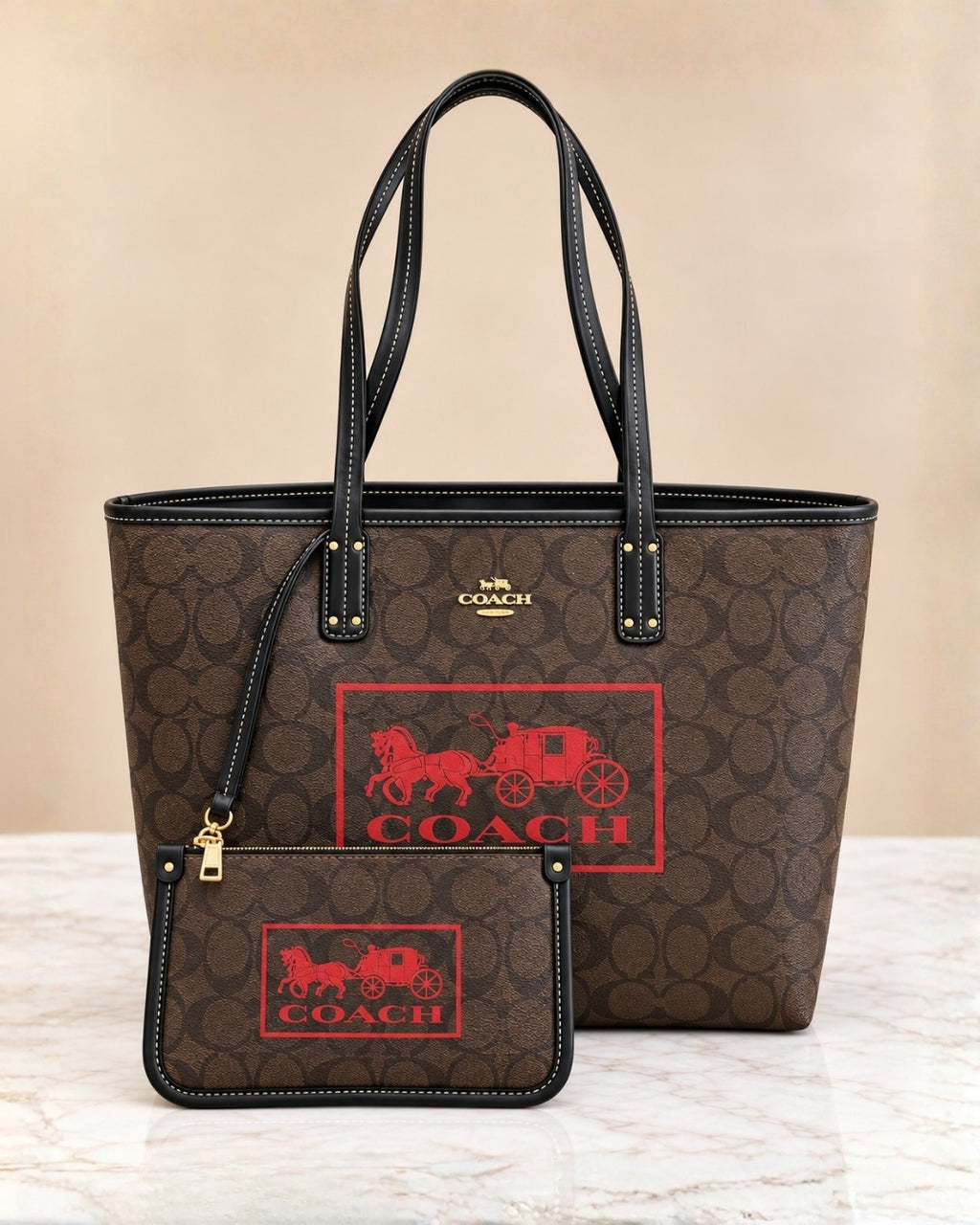 COACH Horse & Carriage Tote 43cm