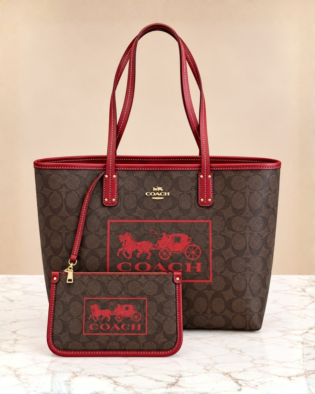 COACH Horse & Carriage Tote 43cm