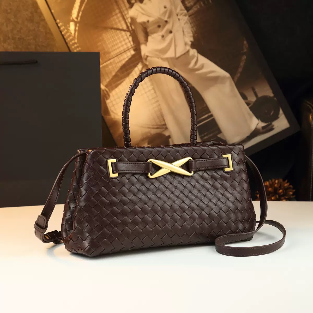 BOTTEGA Woven Bag  30 cm 5 Colors With Box