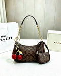 COACH Cherry Charm Shoulder Bag 25cm
