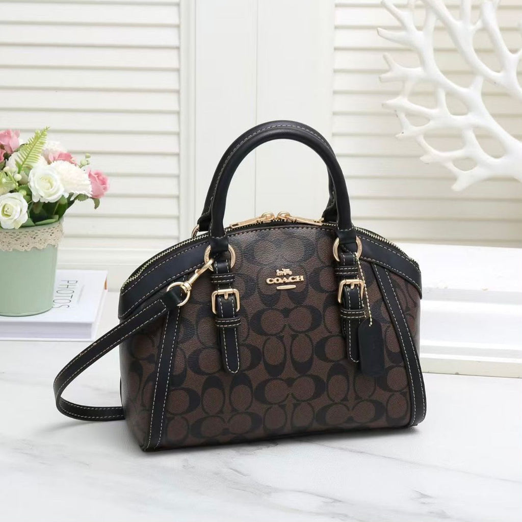 COACH Structured Dome Satchel Handbag 26cm