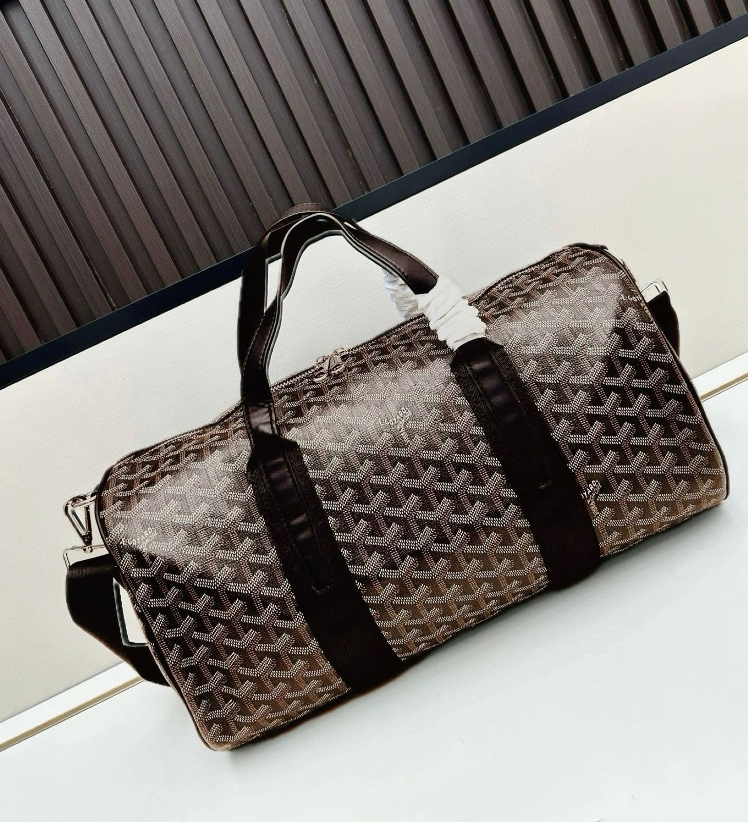 GOYARD Chevron Print Duffel Bag 40 cm
