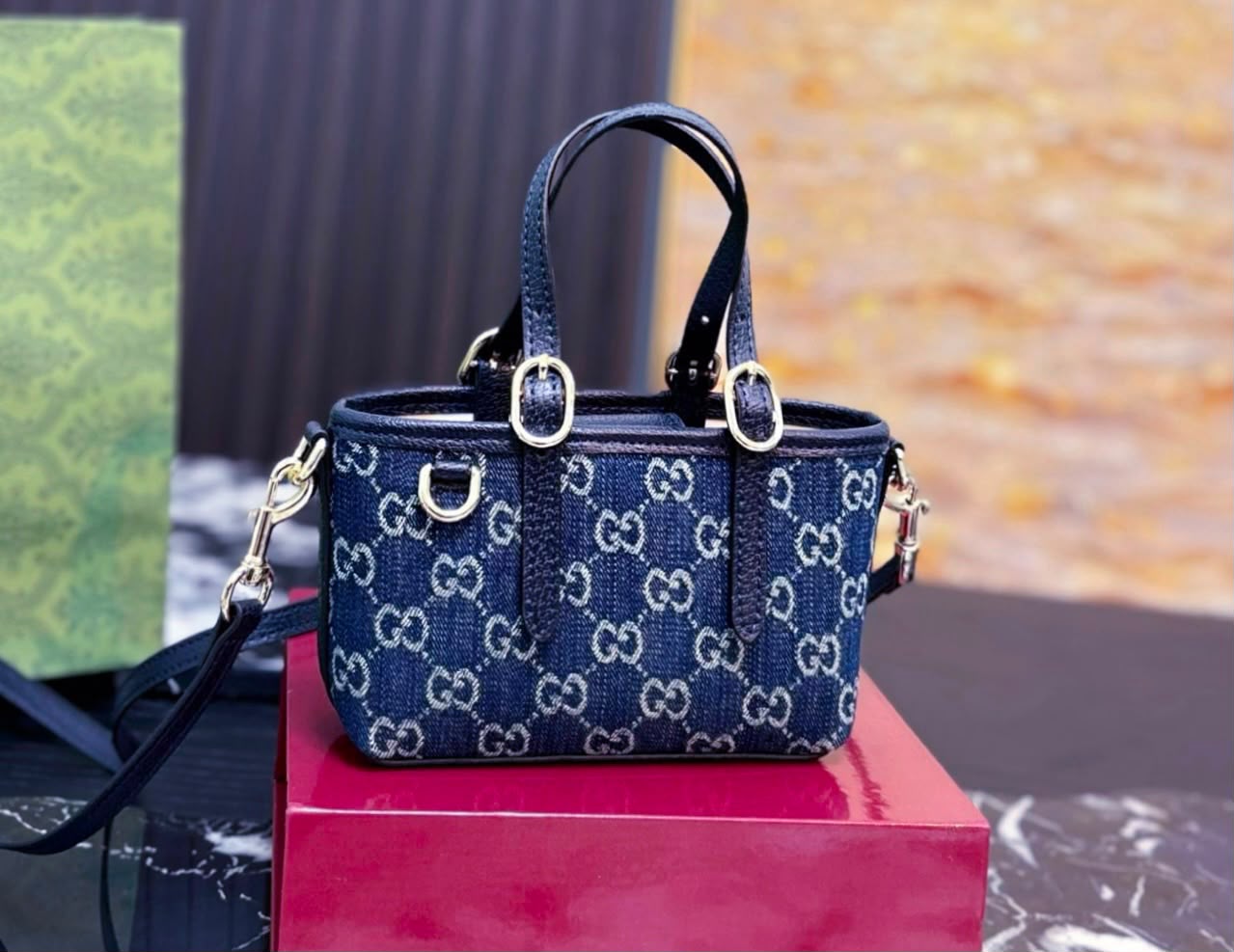GUCCI GG Monogram Mini Tote — 18 cm | 8 Colors with Box