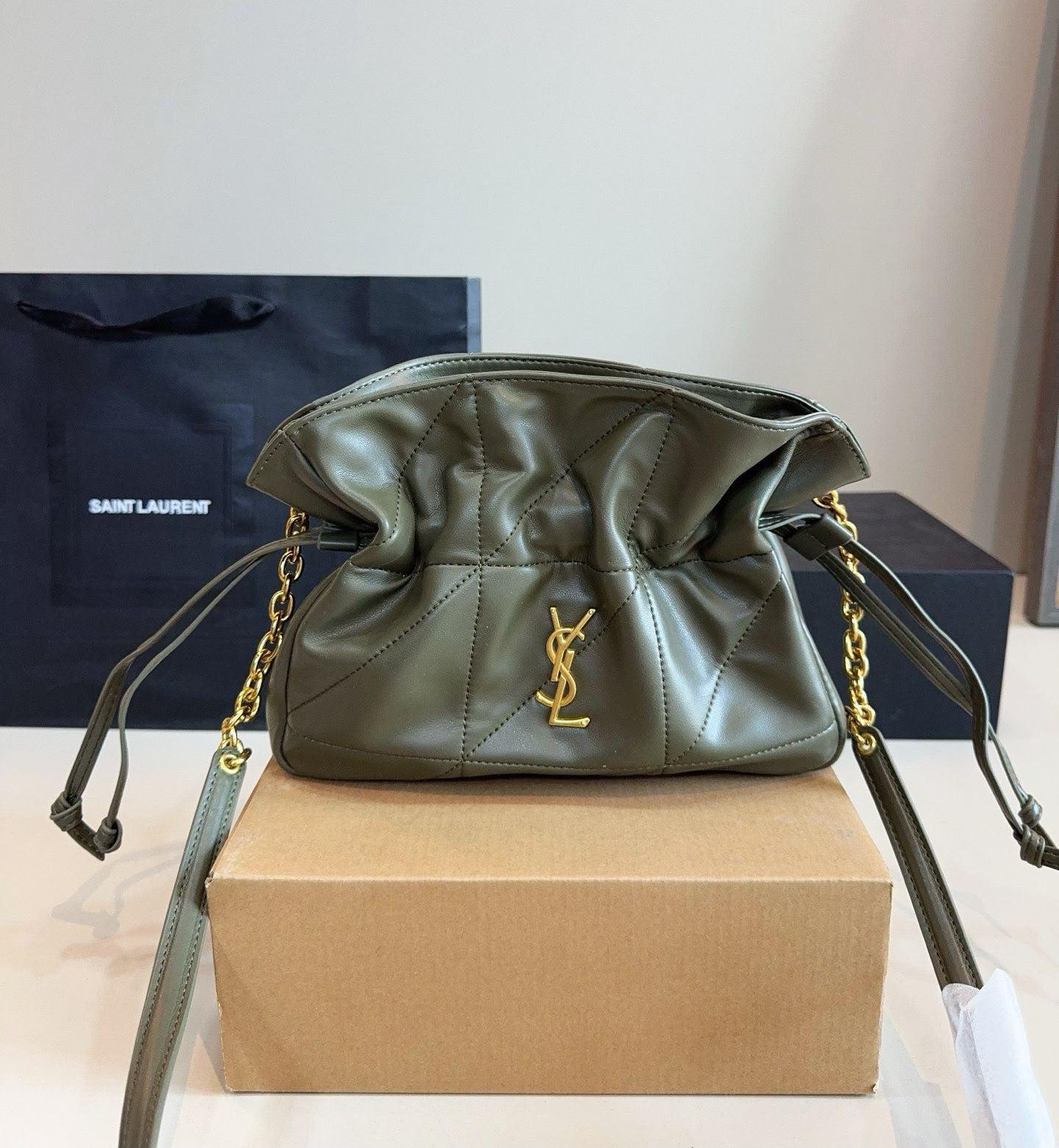 SAINT LAURENT Puffed Bucket Bag — 26 cm | 9 Colors With Box