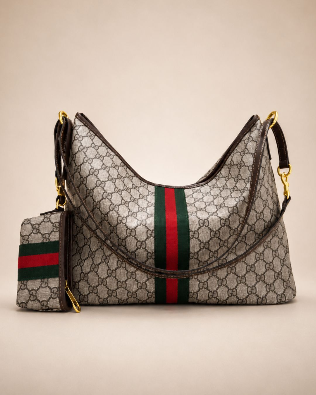 GUCCI GG Supreme Canvas Hobo Bag 40cm A+