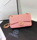 CHANEL Textured Flap Bag 24 cm with Box