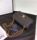 CHANEL Textured Flap Bag 24 cm with Box