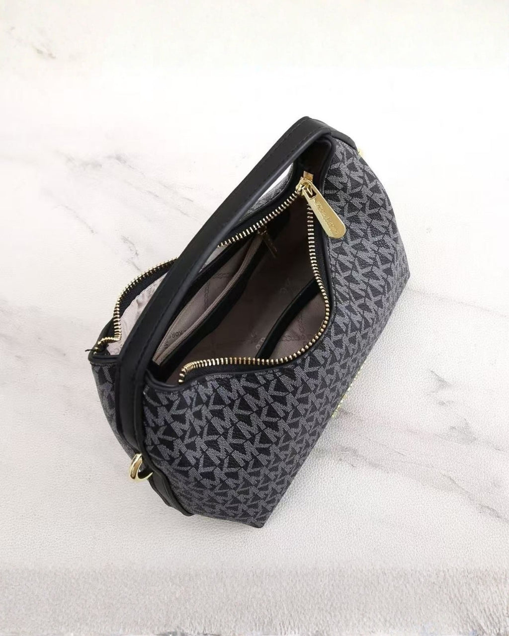 MK Signature Logo Hobo Shoulder Bag 23cm