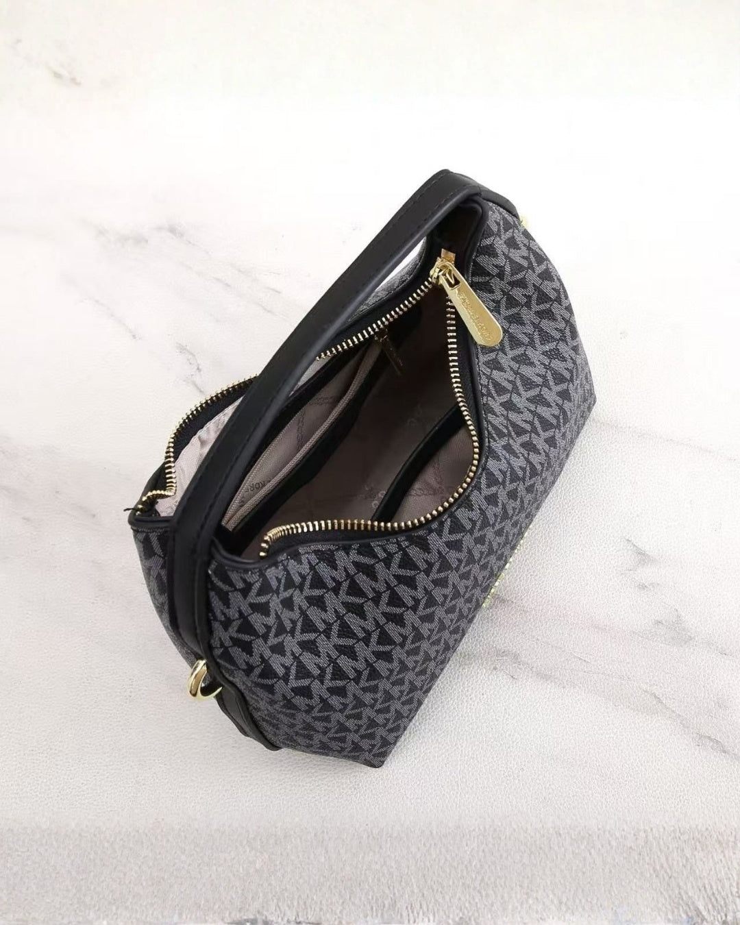 MK Signature Logo Hobo Shoulder Bag 23cm
