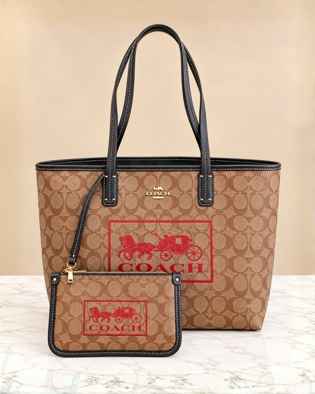 COACH Horse & Carriage Tote 43cm