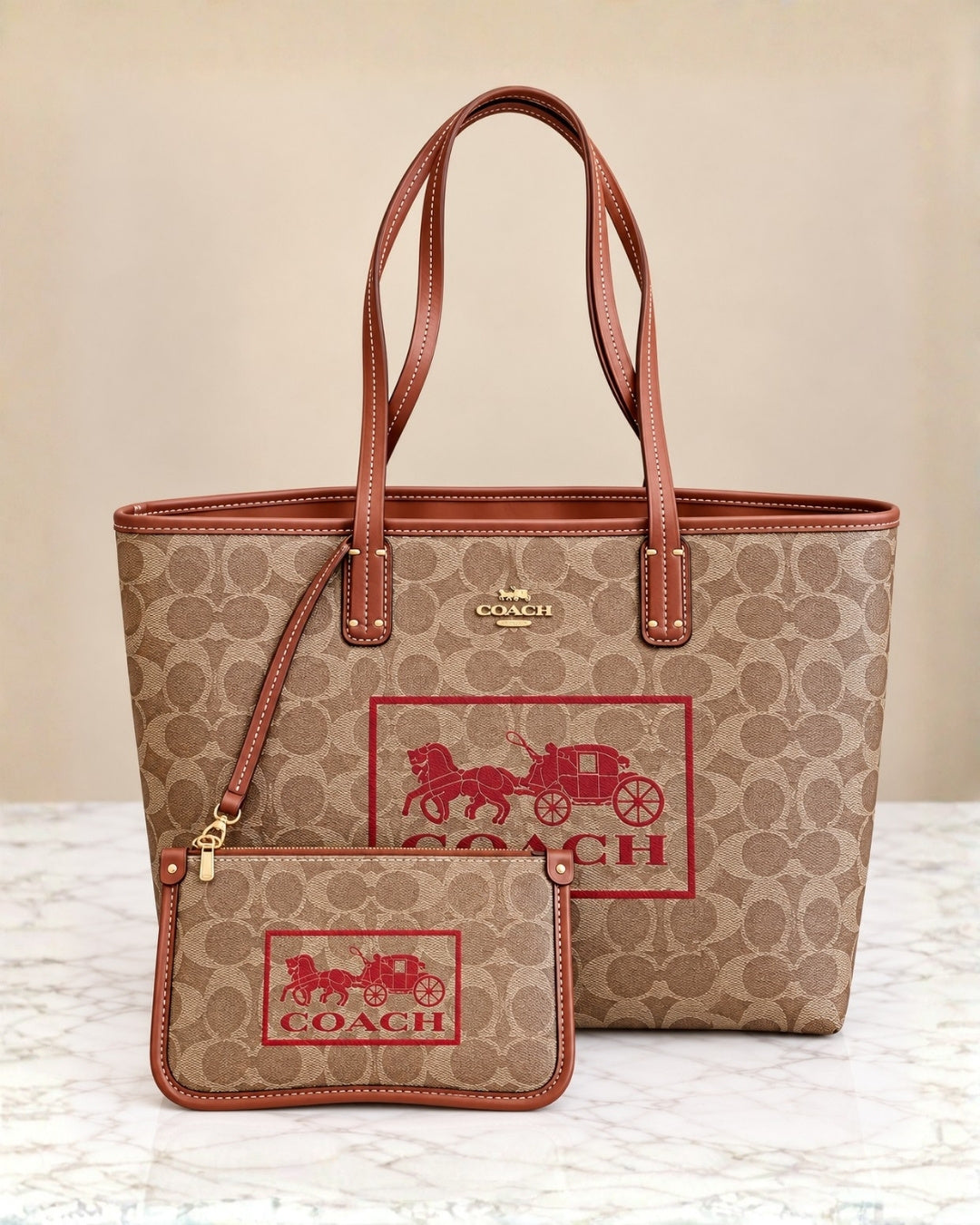 COACH Horse & Carriage Tote 43cm