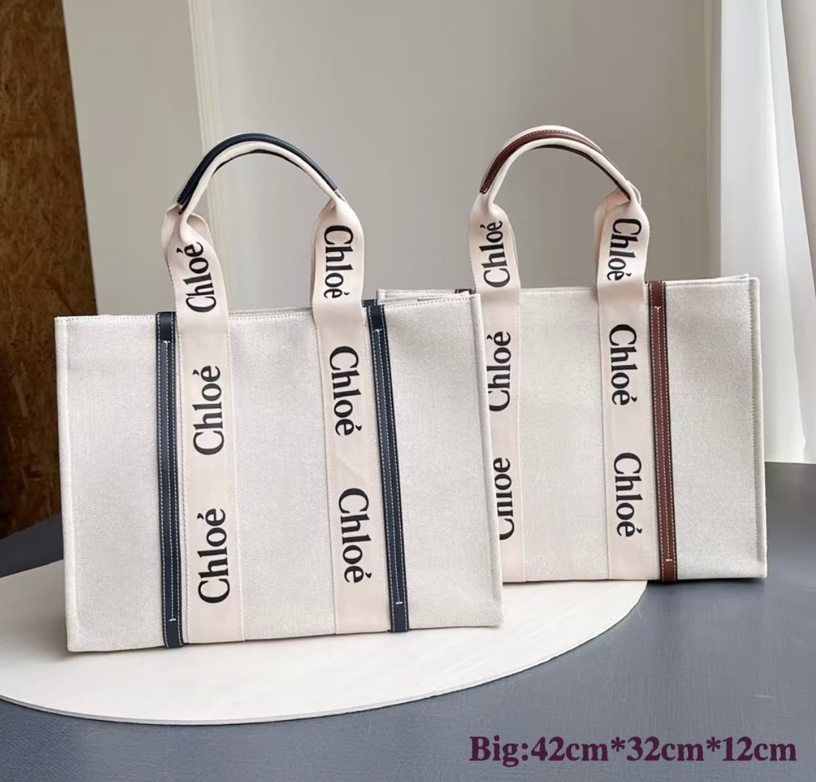 CHLOÉ Canvas Tote Bag 3 Sizes