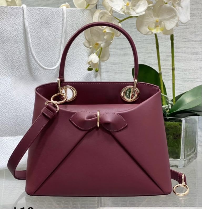 DIOR Bow Top Handle Shoulder Bag 28cm