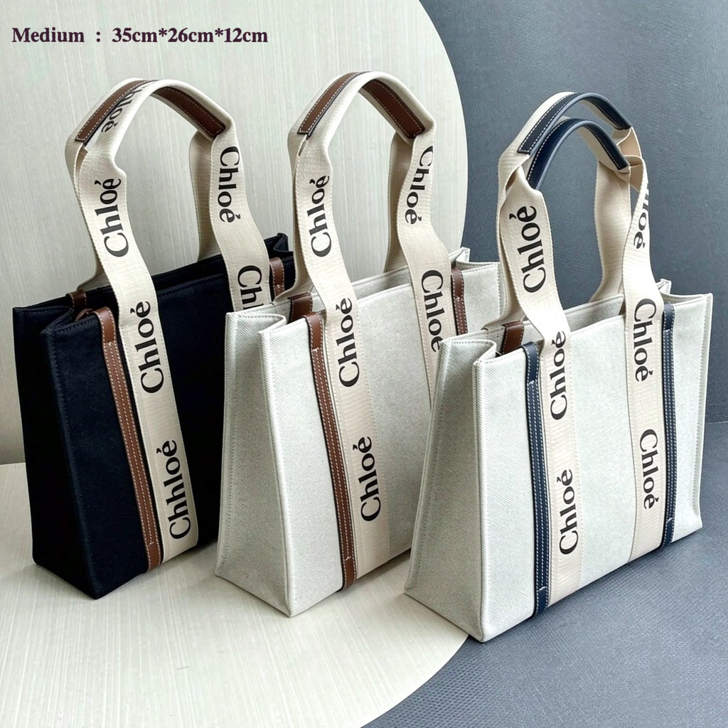 CHLOÉ Canvas Tote Bag 3 Sizes