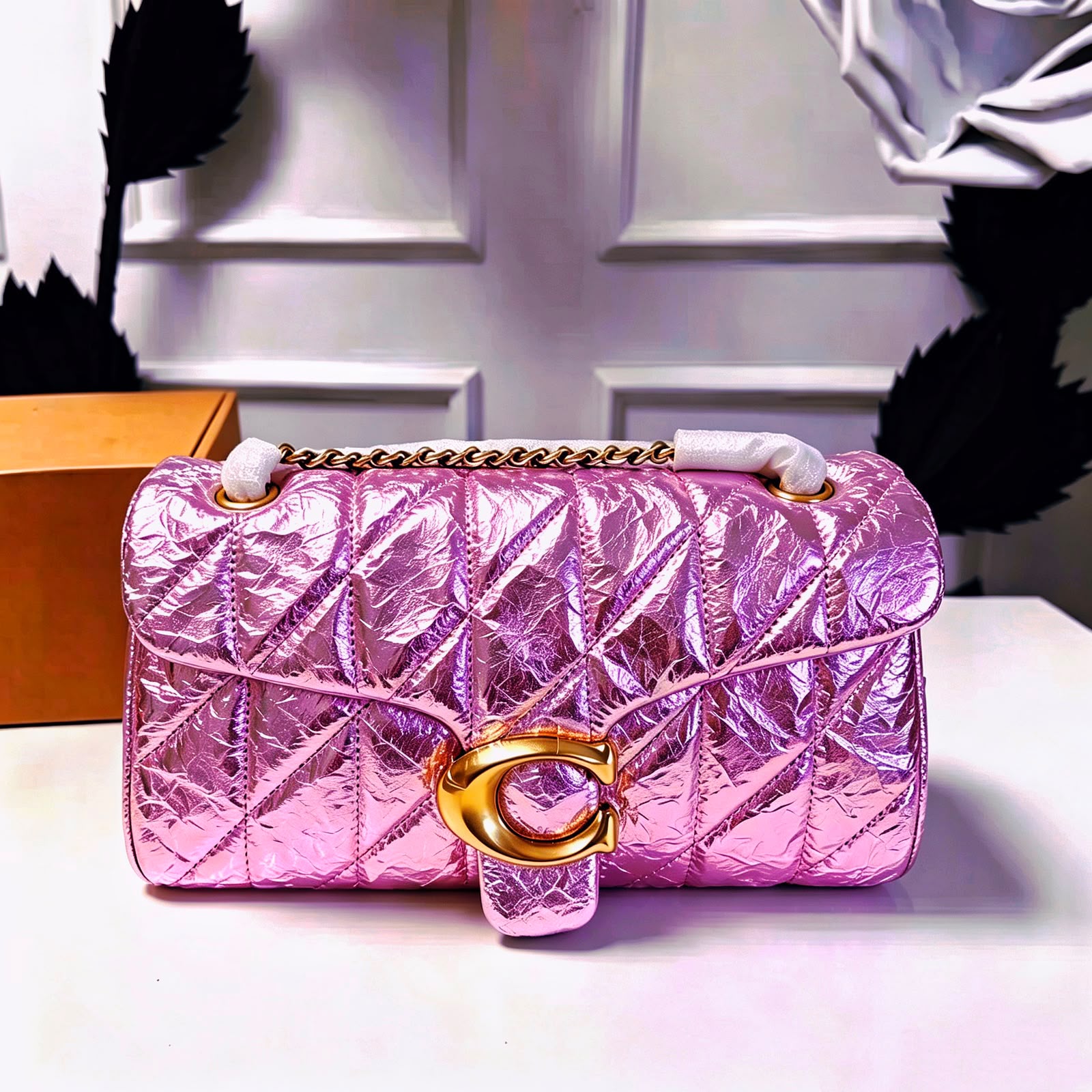 Coach Quilted Chain Shoulder Bag — 25 cm | 9 Colors with Box